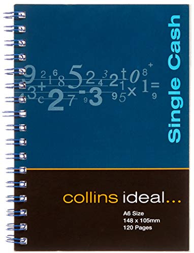 Ideal - A6 Cashbook Wiro Single Cash - 120 Pgs - Blue - 711