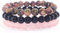 Edelsteinarmbänder Damen Echt Handgelenke können gestapelt werden Elastisches Armband Heilstein Stress Relief Power Stone Armband