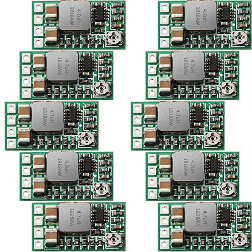 Weewooday 10 Pieces 5v Regulator Module Mini Voltage Reducer DC 4.5-24V 12V 24V to 5V 3A Volt Buck Converter Power Supply Transformer Module