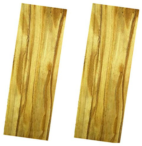 Aibote 1 Paire de Manche de Couteau en Bois d'olivier écailles Dalles Poignées d'épée Poignées Couteaux Outil de Bricolage Personnalisé pour Lames Vierges-4.72 x1.57 x0.39 