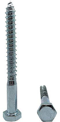 8 tornillos hexagonales de acero chapado en zinc DIN 571, M12 x 120 mm, tornillos hexagonales, tornillos de retardo y cabeza hexagonal, 8, M12 x 120 mm)