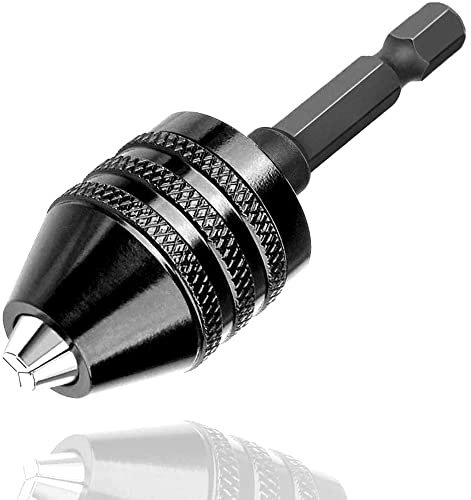 Bestgle Mandrino Autoserrante Senza Chiave da 1/4 con Codolo Esagonale Attacco Rapido, Adattatore per Mandrino per Adattatore Trapano Avvitatore Elettrico