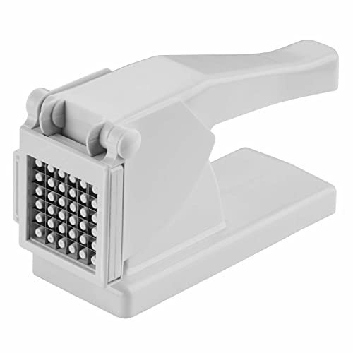 Potato Chipper, Plastic Body with Stainless Steel Chip Cutter and Vegetable Dicer with Blade & Handle French Fries Slicer