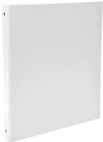 CABLEPELADO Archivador A4, Carpeta Escolar de Palanca Con 4 Anillas, Lomo 30 mm, Cartón Forrado PVC/PU, Apto Para 175 Hojas, Blanco