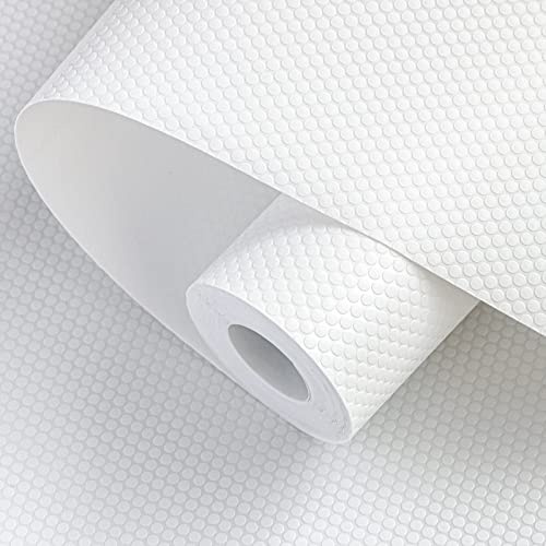 wohomuke Shelf Liners 15 inch x 20 ft Shelf Liners for Kitchen cabinets nonstick Shelf Lining Drawer Mats EVA Protector for Cupboard (White,15 inch x 20 ft)