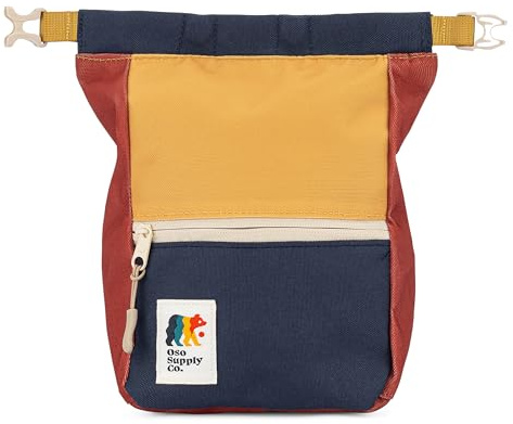 Oso Supply Co - Large Roll Down Bouldering Chalk Bucket (Navy/Yellow/Red)