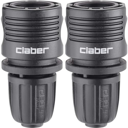 Claber 91009 Goccia a Raccordo Automatico, Nero, Piccolo (Confezione da 2)