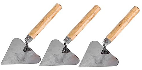 OSALADI 3piezas Paleta De Albañilería Triangular De Madera Para Acabado De Herramienta De Nivelación Para Concreto y Paneles Para Trabajos De Albañilería