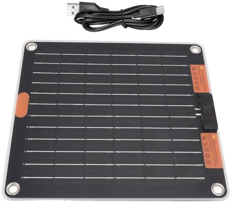 Solar Panels for Camping, Fast-Charging 30W Monocrystalline Solar Panel, USB Ports, 1.06x0.98x0.12inches High-Efficiency Battery Pack, Portable Power Backup for Smartphones