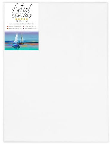 GP TONER Toile à Peindre Blanc Toiles Fournitures Artiste Peinture Différentes Tailles Lattes de Bois 80x120 cm Adaptées pour Acryliques, Huile, Aquarelle, Enfants, Débutants