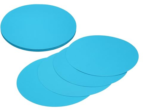 sourcing map 24 cartoncini rotondi da 24 cm, in cartone spesso, per artigianato, pittura, progetti fai da te, decorazione per bacheche, celeste