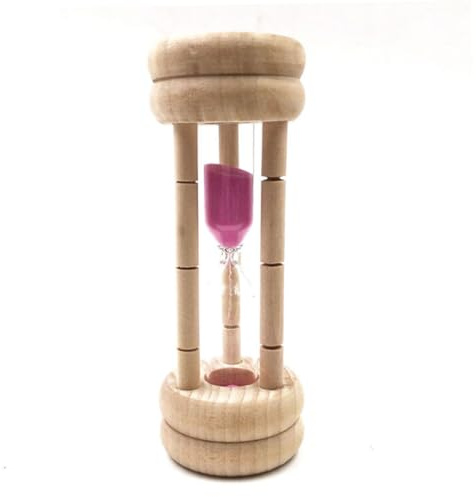 Xweptuy Clessidra da 3 Minuti Clessidra Orologio da Cucina in Legno con Timer per Uova Decorazione Interna da Cucina, Colore Casuale