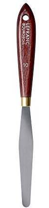 Lefranc Bourgeois 350155 Palettenmesser elastischer Metallklinge, rostfrei, lackiertem Holzgriff für Acrylfarben oder Ölfarben - Nr.10
