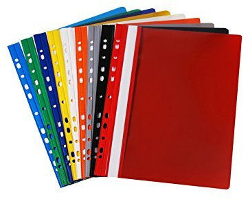 10 Schnellhefter DIN A4 / aus PVC - besonders stabil/gelocht - Eurolochung