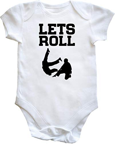 Hippowarehouse lets roll Jiu Jitsu baby vest bodysuit (short sleeve) boys girls