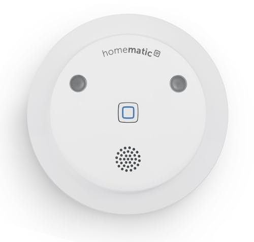 Homematic IP Smart Home Alarmsirene, kabellose Funk-Innensirene mit App-Funktion warnt hörbar, sichtbar und per Push-Nachricht, 153825A0