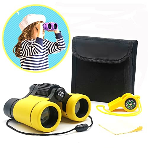 Binoculars for Kids Best Gifts for 3-12 Years Boys Girls High-Resolution Optics Shockproof Mini Kids Binoculars Toys Folding Small Telescope for Bird Watching Camping Outdoor Play