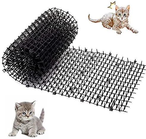 Grille Jardin Anti Chiens, Pointes Répulsif Dissuasif, Tapis Anti-Chat avec Pointes, Tapis Anti Chat Jardin, pour Jardin Et Clôture Chats, Fait en Plastique, Protéger Plante Et Chat, 200 x 30 Cm