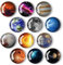 12 Stücke Planet Kühlschrankmagnete Magnete Kinder Kühlschrank Magnete, Magnete Kühlschrank, Magnete Kinder Geeignet für Whiteboards, Kühlschränke, Fotos Usw (Runde/30 Mm)