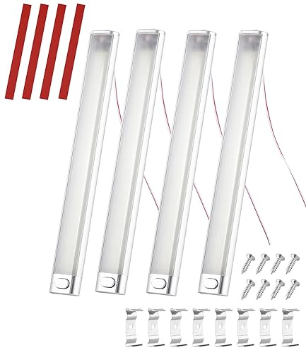 FAOKZE 4X 120 Leds Iluminación Interior para Coche, 6W con Interruptor