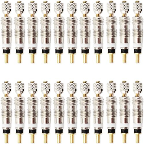 GXXMEI 22PCS Presta Valve Core Bike Replacement Brass Tubeless Core for Tubeless Road MTB Bike, Stan's, Vittoria, Continental, Kenda and Mor