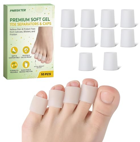 10 PCS Protezione Dita Piedi Silicone, Proteggi Dita Piedi Gel, Protezione Mignolo Piede, Distanziatore Dita Piedi Separatore Dita Piede Per Prevenire Vesciche, Calli, Attrito Antidolorifico (10pz)