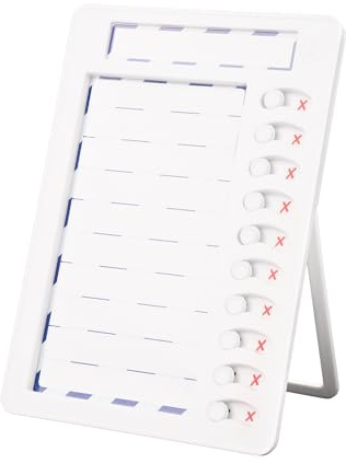 Tabla de Tareas Borrable, Tabla Rutina Deslizante Magnética Lista Verificación Tareas Tablero Tareas con Soporte para Colgar Tableros de Planificación Diaria para Niños, Oficina Casa