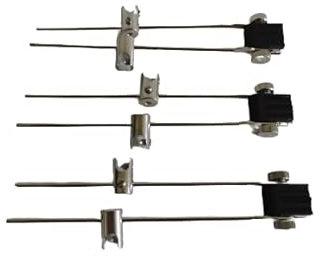 Lichtidee 3 x Stabspot Lampenhalter für Seilsystem 125mm schwarz12 Volt Led oder Halogen Seilspots Seilsystem