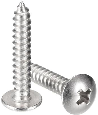 sourcing map Phillips Head Self Tapping Screws, #8x1 304 Stainless Steel Wood Sheet Metal Screw 50pcs