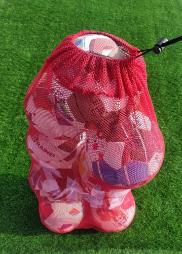Heavy-Duty Mesh Ball Carry Bag – Large Capacity Sports Ball Storage Net for Footballs, Basketballs, Volleyballs – Drawstring Closure & Shoulder Strap – Ideal for Coaches, Gyms & Teams