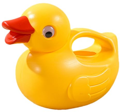 Regadera de pato de dibujos animados: adorable maceta para mascotas, juguete ligero amarillo brillante, diseño fácil de verter con cómodo mango | Juguete de baño para niños Gite in