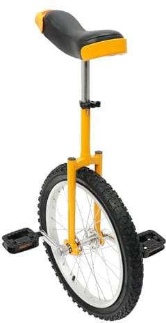 JJsdwin Monocycle Balance 18 Béquille d'entraînement, entraînement d'équilibre unicycle pour étudiants, travailleurs de bureau et cyclistes, capacité de charge 65-75 kg, jaune