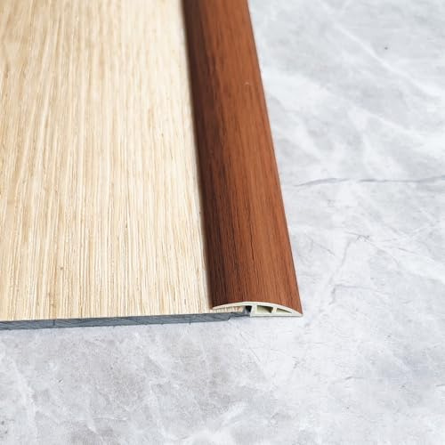 Kakelklipp, PVC-tröskelramp, golvövergångsremsa, träkornsdesign, för matta till kakel/ojämna golv/laminatkanttrimning