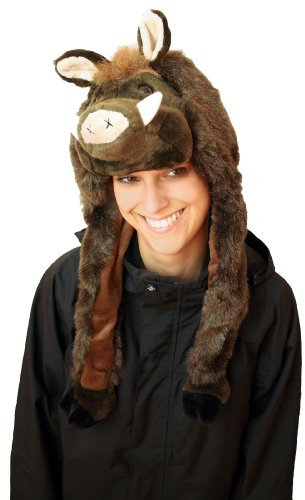 Geschenke mit Namen Kuschelweiche Plüschmütze Wildschwein, Einheitsgröße für Erwachsene, braun