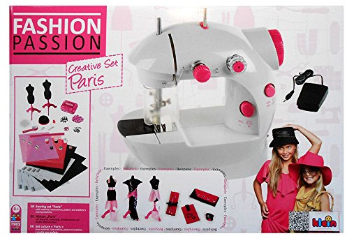 Theo Klein 7902 - Kit De Costura Paris con Material, Instrucciones, Patrón De Corte Y Máquina De Coser para Niños, Juguete