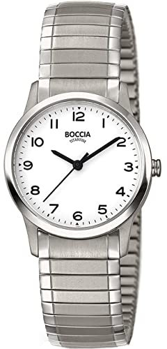 Boccia Damen Analog Quarz Uhr mit Titan Armband 3287-01