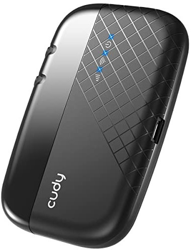 Cudy MF4 Mobiler Router 4G LTE WiFi, mobiler Hotspot 4G LTE WLAN, wiederaufladbarer Akku 2000 mAh, 1 Port Micro USB, FDD und TDD, Qualcomm Inside, SIM-Kartenslot für jeden Betreiber