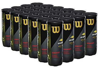 WILSON US Open Tennis Balls - Regular Duty, 24 Can Case (72 Balls)