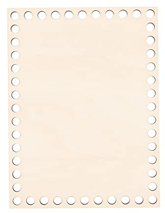 PH PandaHall Naturholz Korbboden, 20x15cm Rechteck Holzboden zum Häkeln Blanker Häkelkorbboden Hölzerner Taschenboden für DIY Korb Webezubehör Bastelmaterial Heimdekoration
