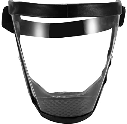EASONGEE Anti-Fog Plastic Protective Face Mask Cover - Full Transparent Adjustable Breathable Shield for Male Female Adults