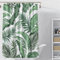 WONGS BEDDING Duschvorhang 180x200 Anti-Schimmel Shower Curtains grüne Blätter Pflanzen Wasserabweisend Badewanne Vorhang aus Polyester Waschbar Badvorhang mit 12 Duschvorhängeringen
