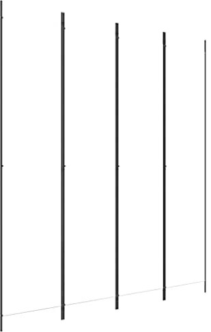 vidaXL Divisorio a 4 Pannelli Bianco 200x220 cm Tessuto