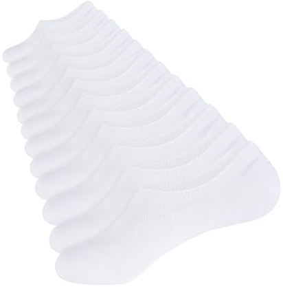 CLOSEMATE 6 Paires Chaussettes Invisibles Homme Femme Basses et Courtes en Coton Socquettes fines et élastiques 35-38 39-42 43-46 47-50 Antidérapantes pour Mocassins Souliers Loafers Baskets