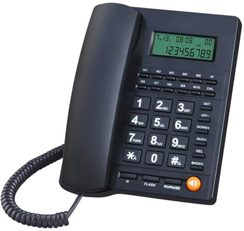 Corded Telephone Landline Telephone Big Button Landline Phones With Caller Identification For Front Desk Home Hotel Landline Phone Standard Phone Telephones Landline Corded With Answering Machine