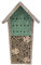 Dehner Natura Premium Insektenhotel Galway, Bienenhotel nachhaltig, Insektenhaus/Nistkasten für Bienen/Schmetterlinge/Käfer, ca. 15 x 30 x 13 cm, aus FSC-zertifiziertem Tannenholz/Bambus, braun/grün