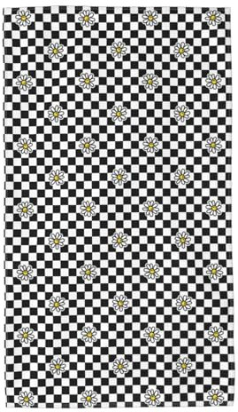 FJQWKLF Schwarz-weiß Karierte Gänseblümchen-Handtücher, superweich, 27,5 x 15,7 Zoll, vielseitig einsetzbar, hautfreundlich, saugfähig, dünn, Badezimmerhandtücher