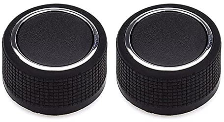Set 2 Compatibili: Per 22912547 Manopola AC Per Auto Manopole Per Condizionata in Lega Alluminio Controllo Del Calore Pulsanti Per Interruttori Trasmissione Tappi Carini