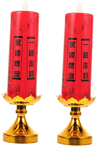 Zerodeko -kerzenlampen für Beerdigungen Batteriebetriebene Elektronische Kerzenlampen Im Chinesischen Stil