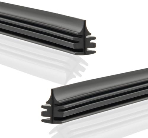 2Pcs 28 Wiper Blade Refills Windscreen Wiper Rubber Strips Universal Car Frameless Replacement Windshield Front Rear Wiper Blades Refills Parts for Most Auto Vehicle Vans Trucks Buses, Gray-black