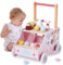 labebe Lauflernwagen holz, Holzspielzeug-Eiswagen für Kinder, Eiscreme laufhilfe für baby ab 6 monate